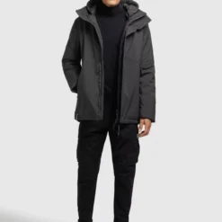Khujo Winterjacken Winterjacke Borrow Männer Dunkelgrau -Khujo Verkaufsshop 98eb9414d1372871399f533dedfa38cd scaled